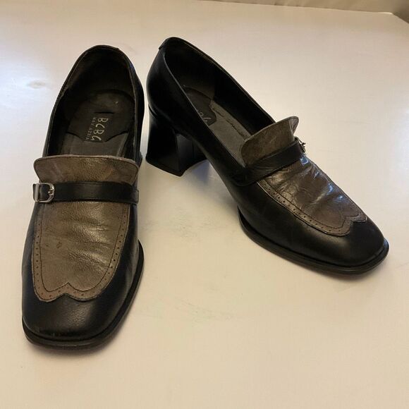 Vintage Y2K Pilgrim Buckle Block Heel 40s Vibe Brogues, 7 - Picture 2 of 16